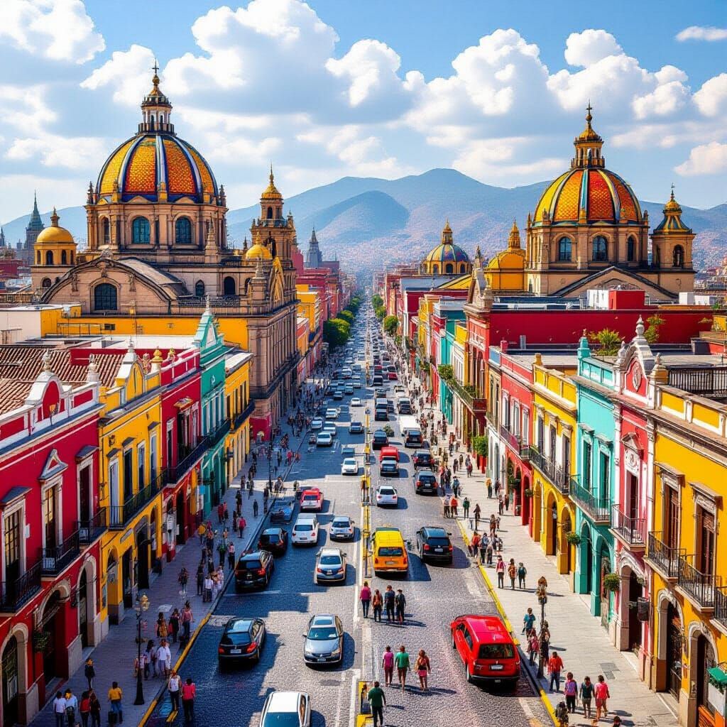 Vibrant Mexico City Inspired by Impressionism