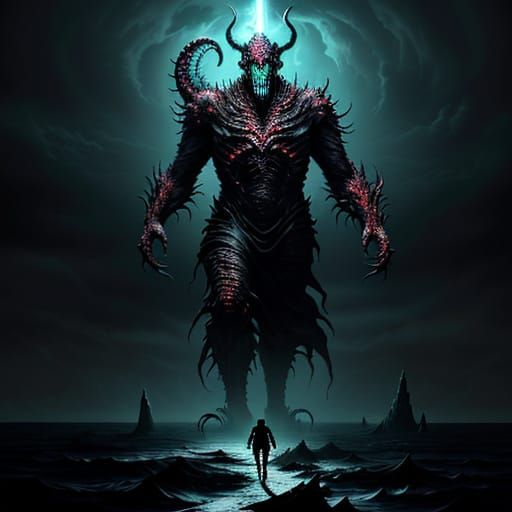 Cosmic Nightmare Unleashed: Giant Sea Monster Emerges