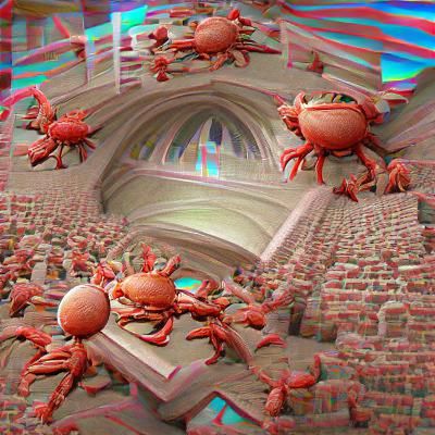 Omnipotent Crab Church: 8K 3D Render
