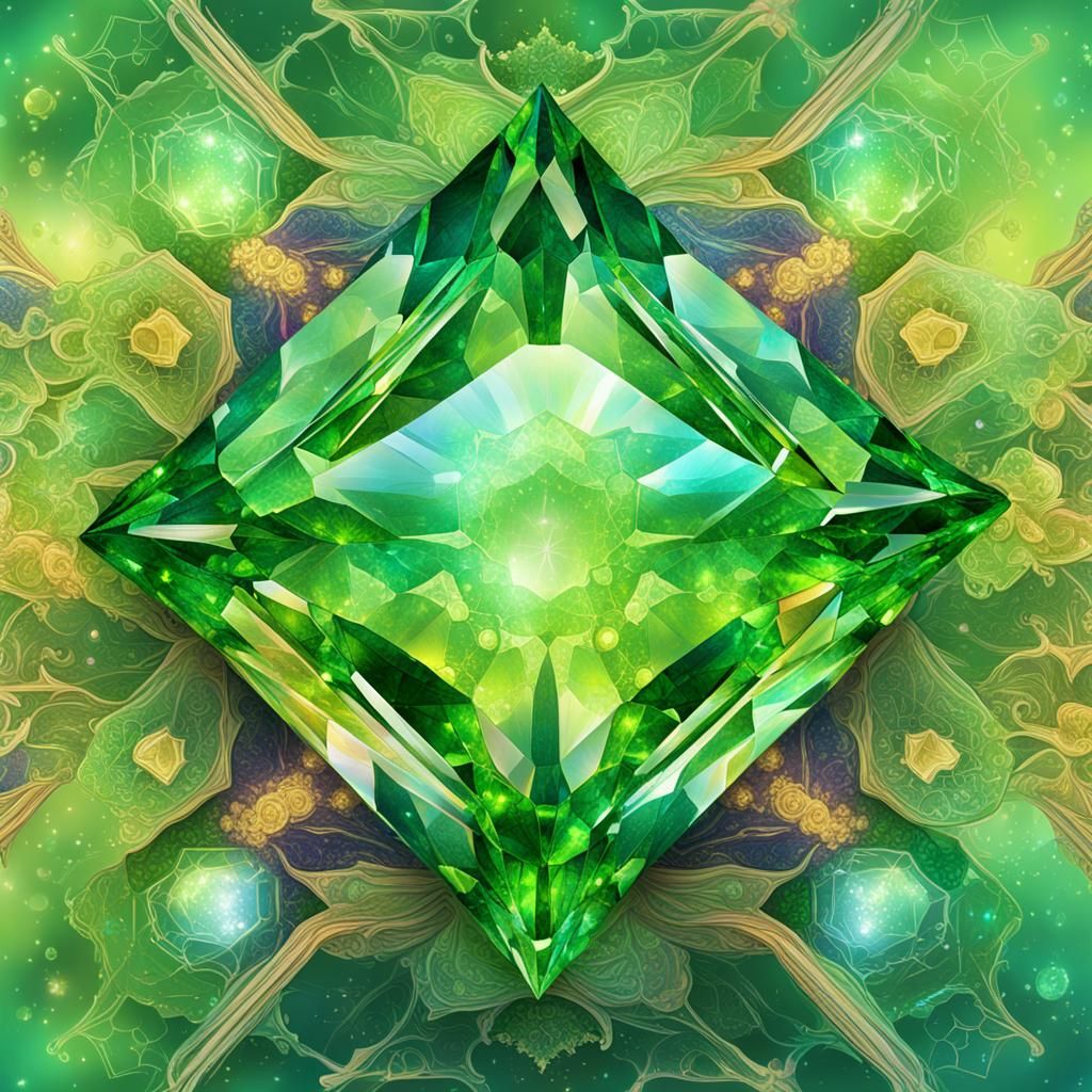 Holographic Peridot Crystal: A Cosmic Vision