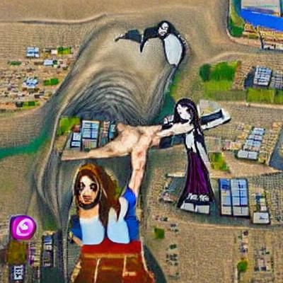 Jesus and Goth Girlfriend: A Digital Art Creation
