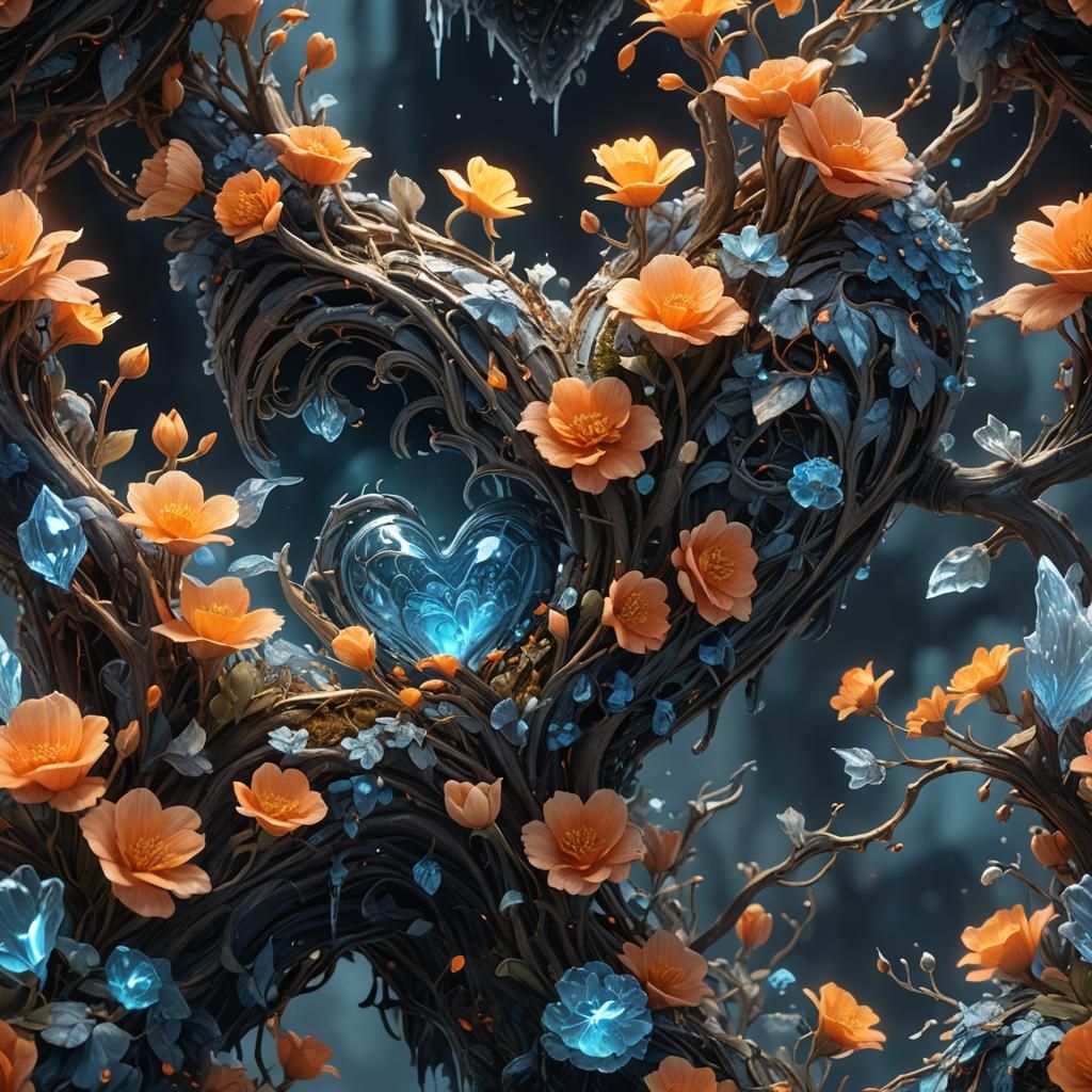 Bruised Heart: A Fantasy Concept Art in Ethereal Lighting