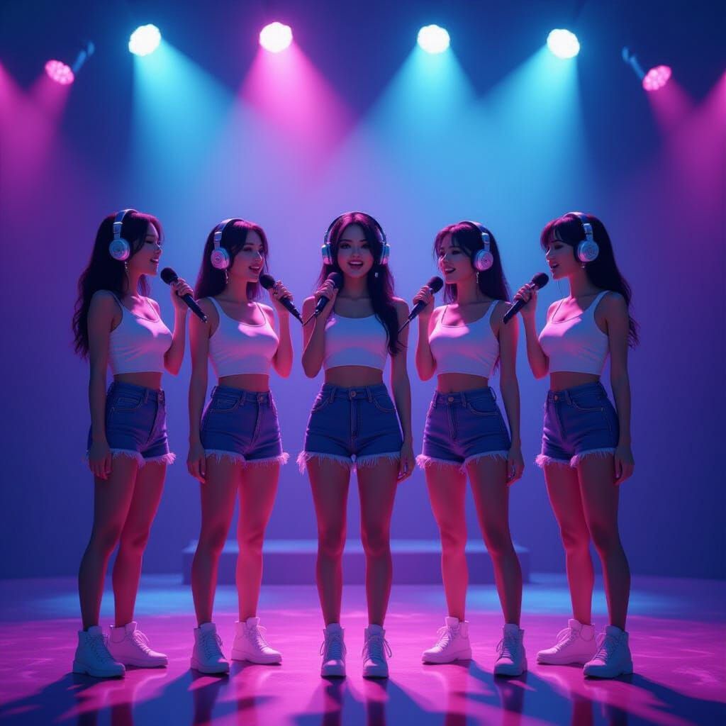 KATSEYE on Stage: A Vibrant K-Pop Fantasy