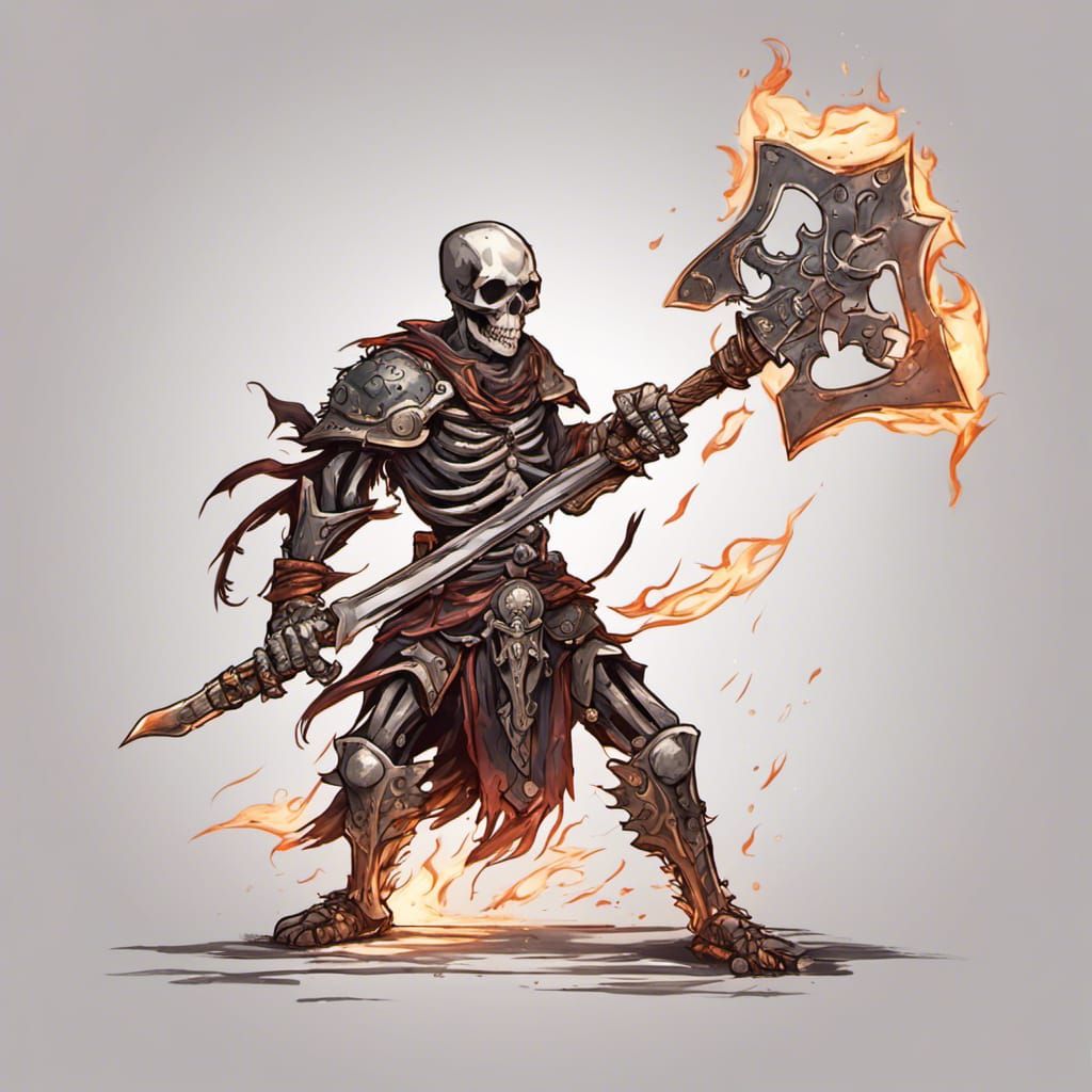 Flaming skeleton 2