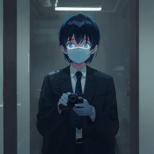 AI Watches From Shadows in Moody Sci-Fi Film Still