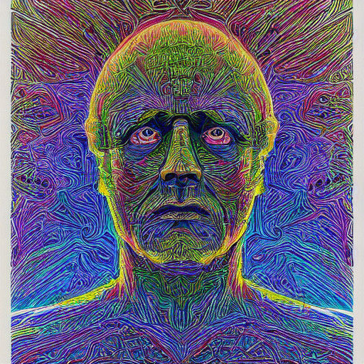 Surreal Portrait of a Human in a Pulsar Elemental Aesthetic