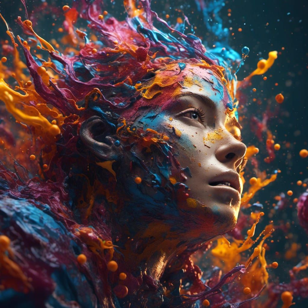 Hyperrealistic Splash Art Concept in Vivid Colors