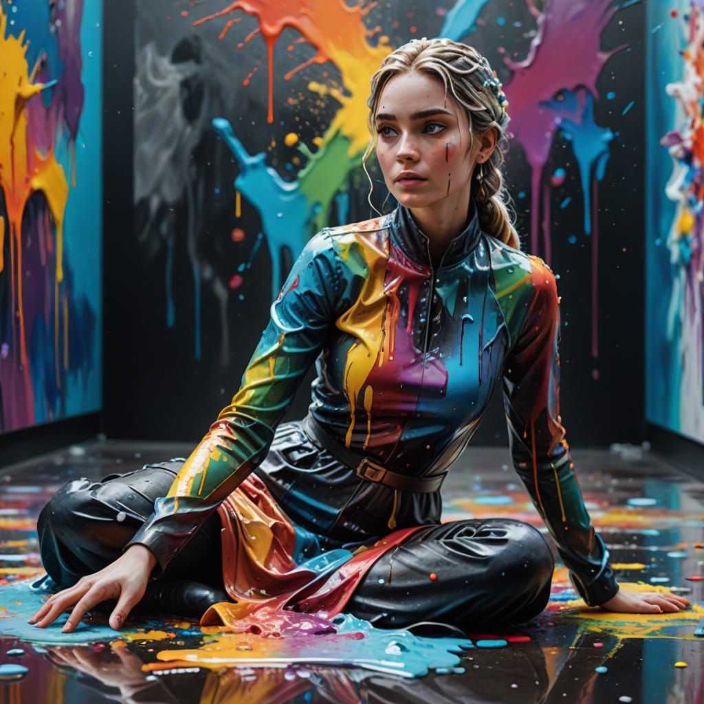 Stunning Hyperrealistic Art Gallery Scene