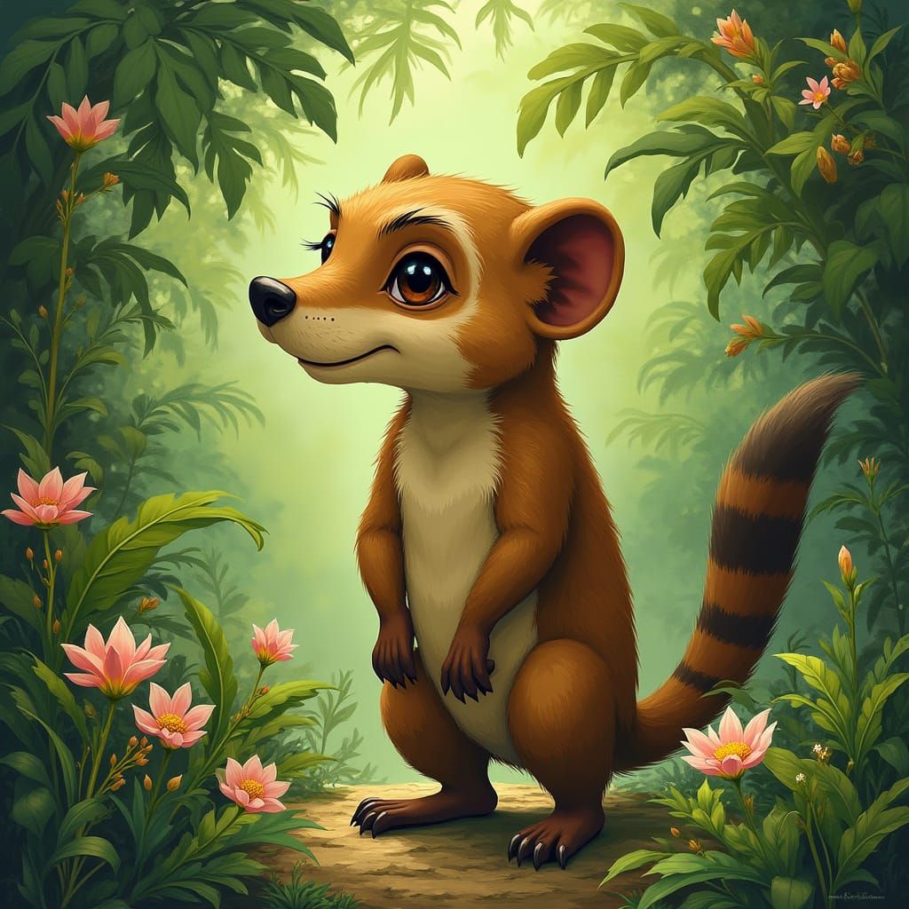 Brave Mongoose Rikki-Tikki-Tavi in Lush Jungle