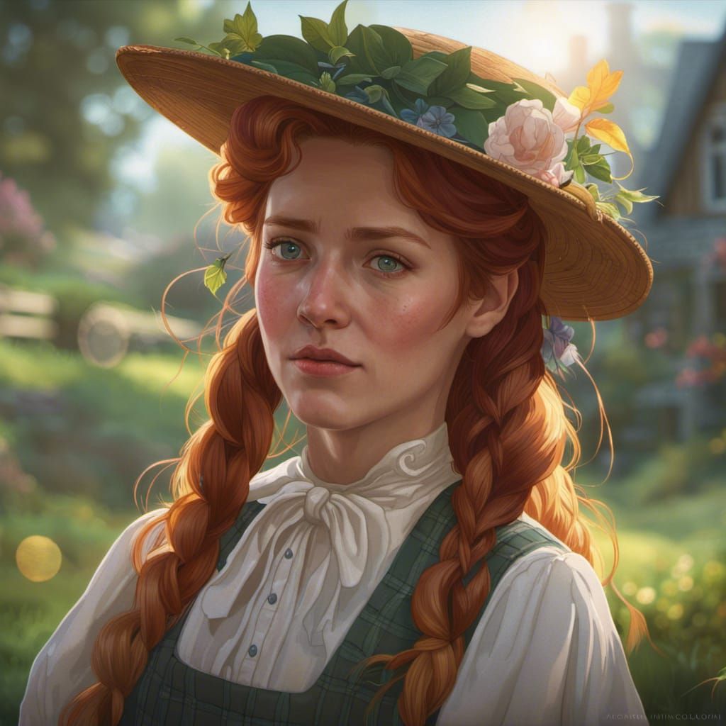 Anne of Green Gables: Art Nouveau Portrait