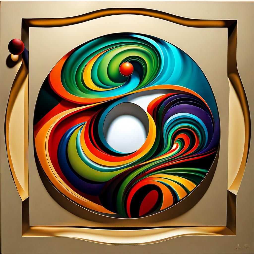 Abstract Doorway to Another Dimension in Complementary Color...