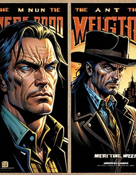 Spaghetti Western Film Poster in Comic Book Art