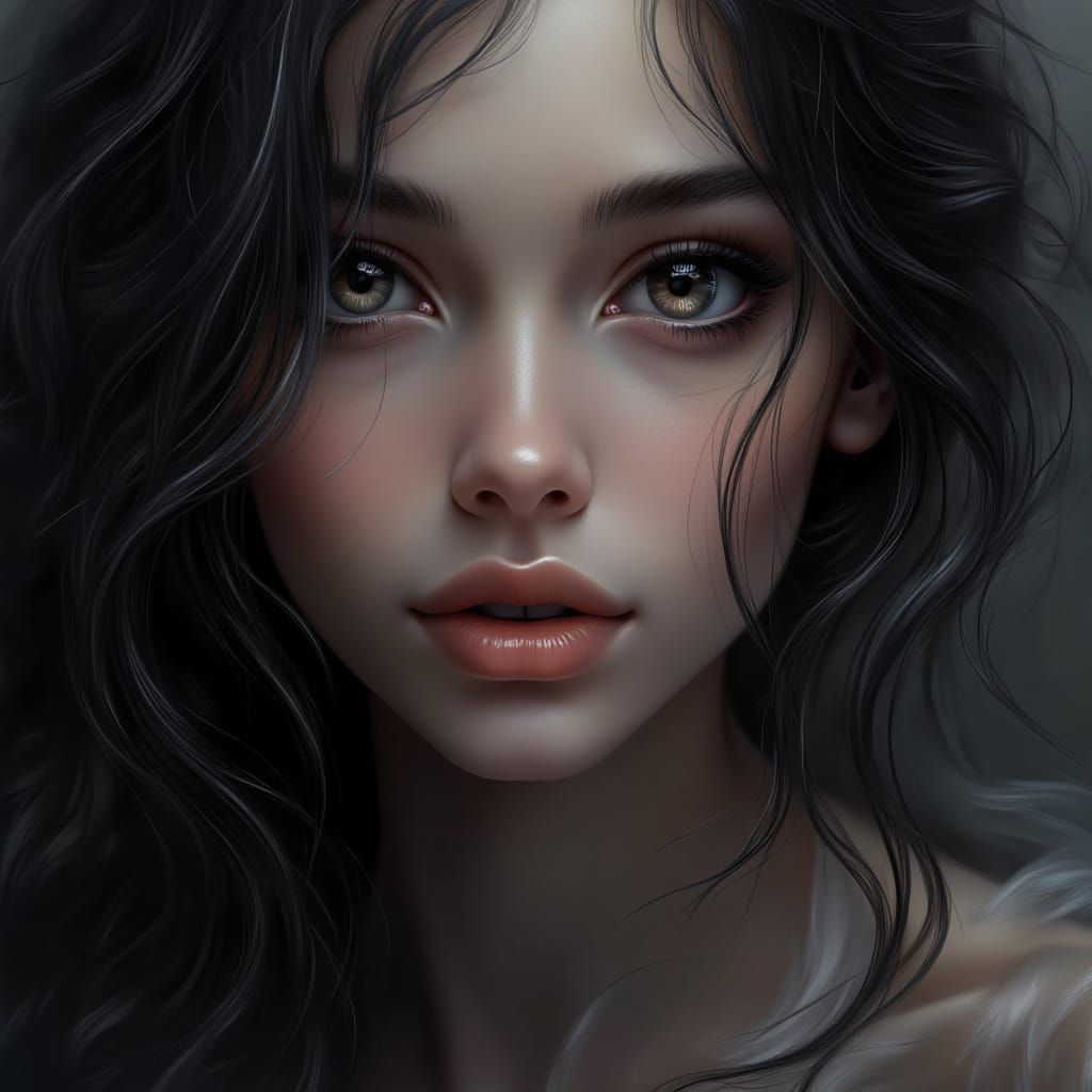 Captivating Portrait of a Young Woman in Cinematic Style