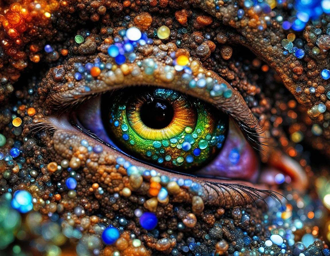 Surreal Dreamscape: Macrographic Eye Clouds in Aether