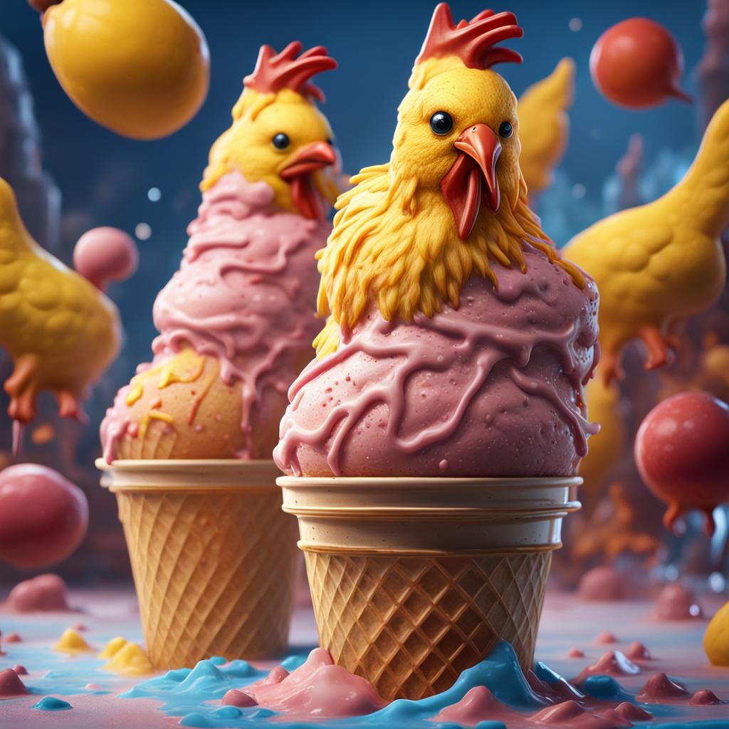 Rubber Chicken Ice Cream Concept Art