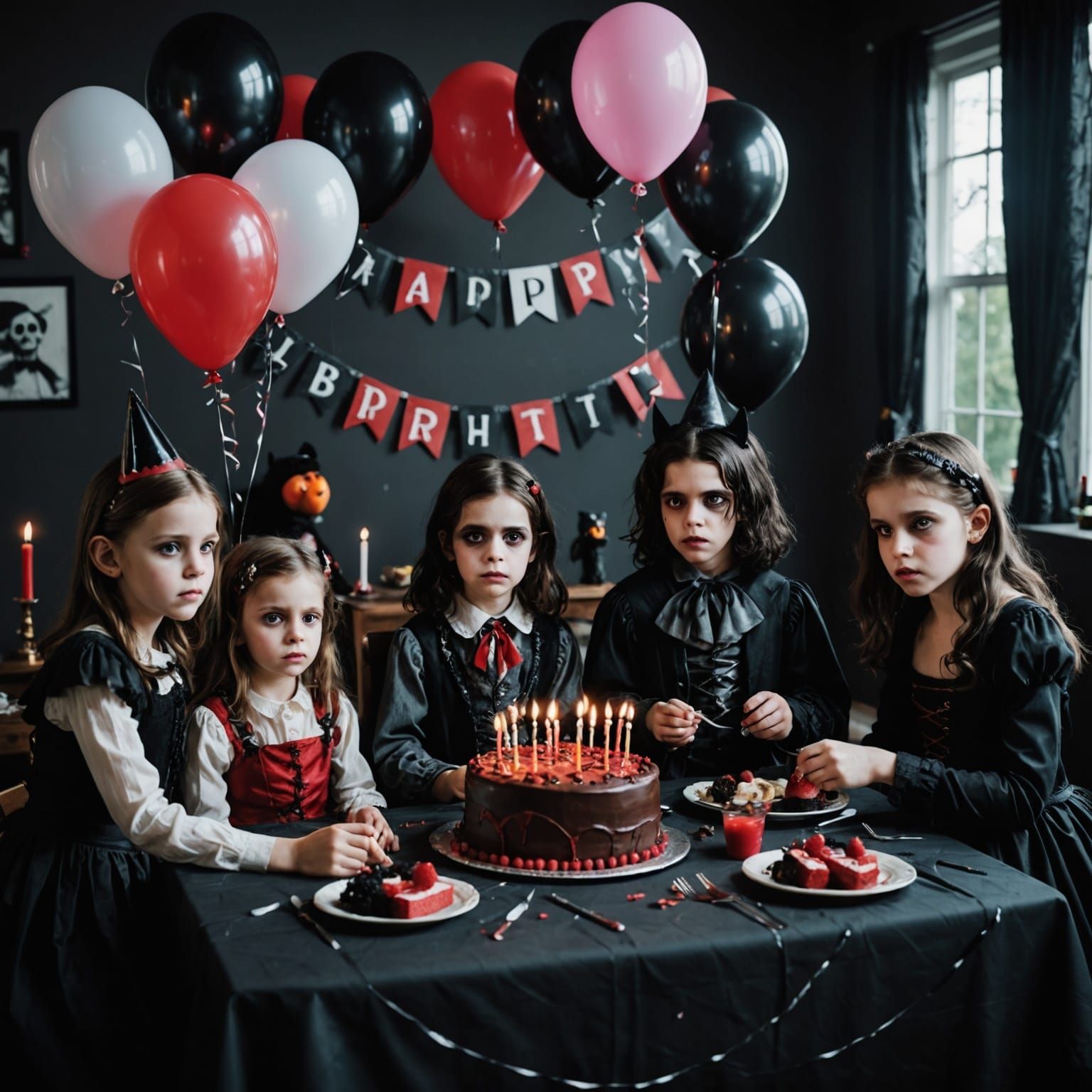 Gothic Children's Birthday Party with Monster Guests