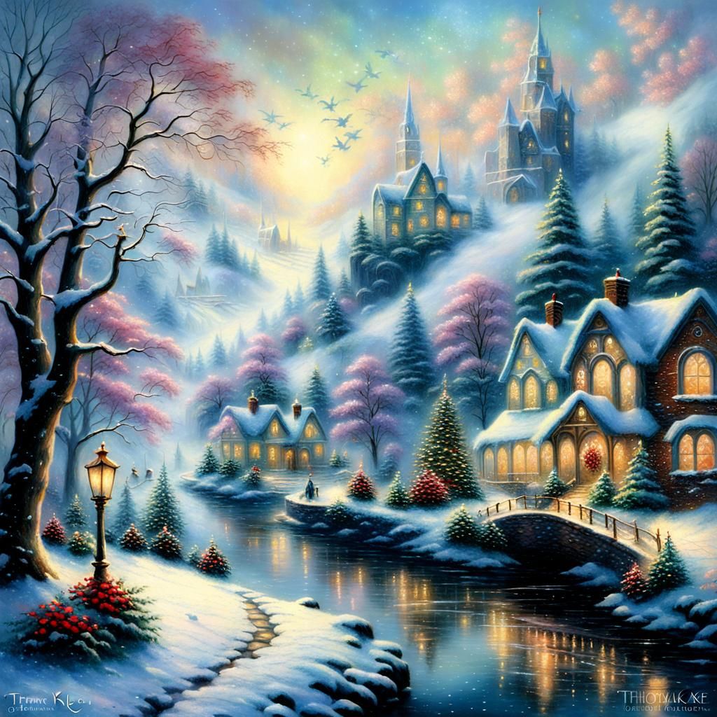 Ethereal Christmas Whimsy in Hyperdetailed Fantasy Style