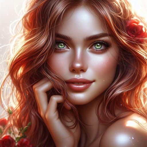 Elegant Blonde Portrait Generated by AI