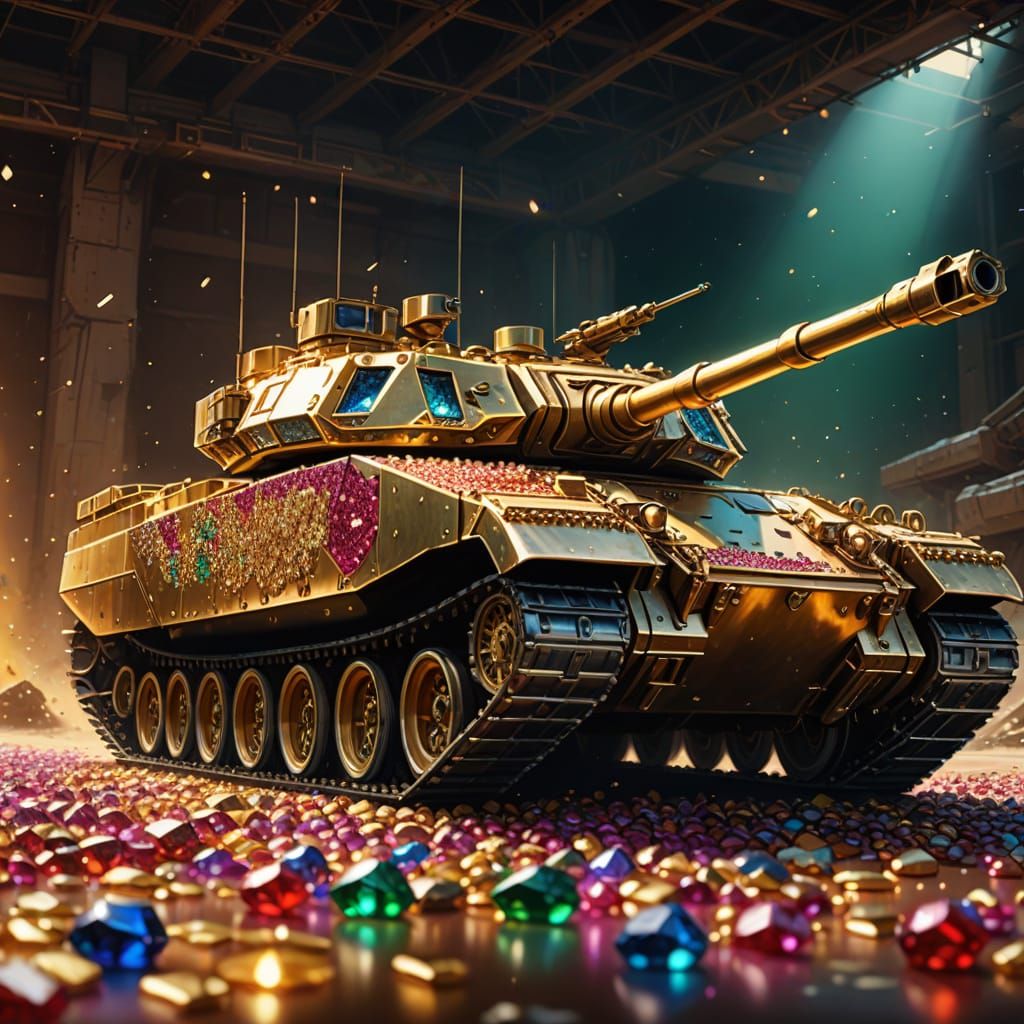 Gem-Studded M1A1 Abrams Tank Concept Art