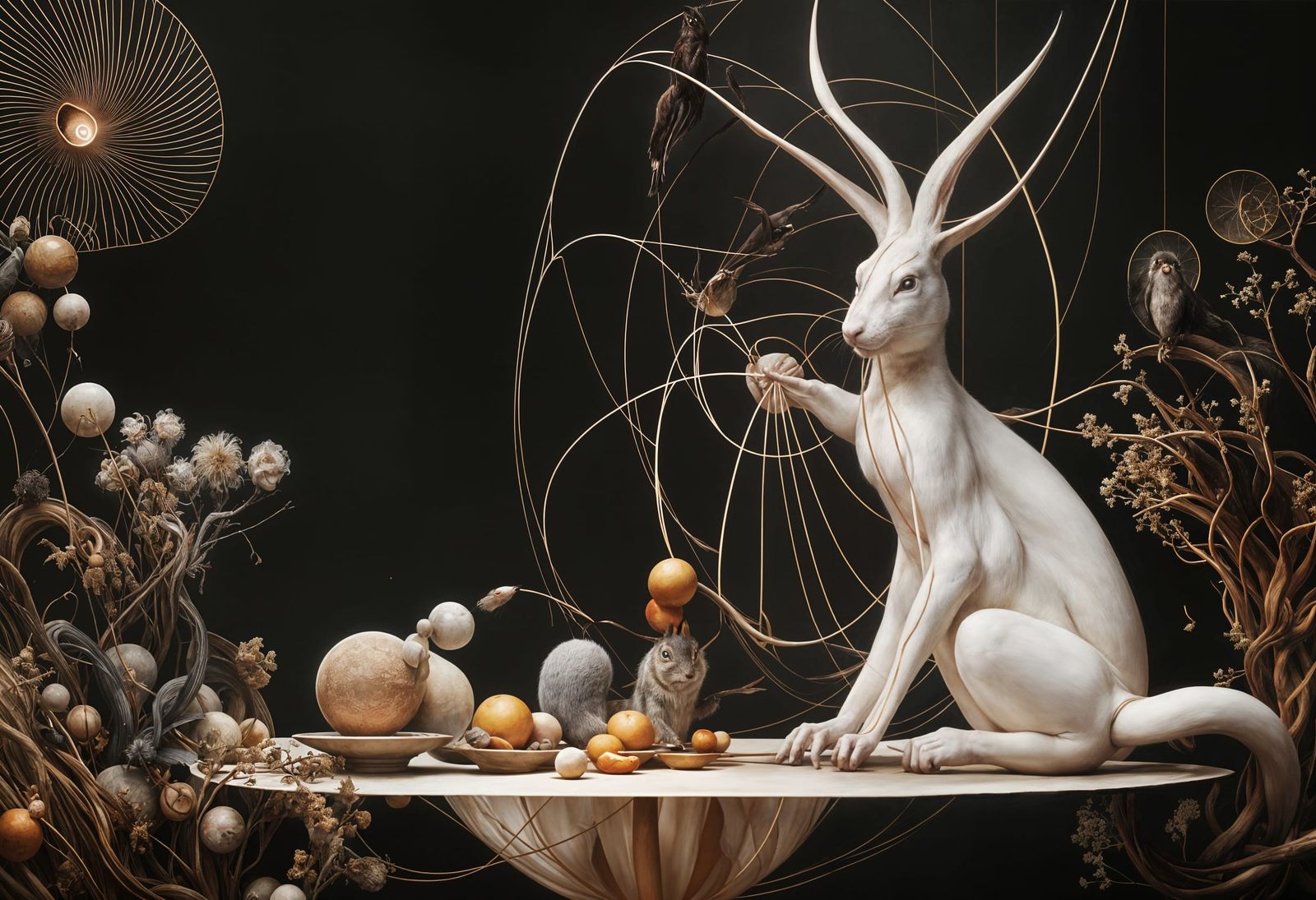 Abstract SquiRabbit Performs Physical Magic in Bizarre Style