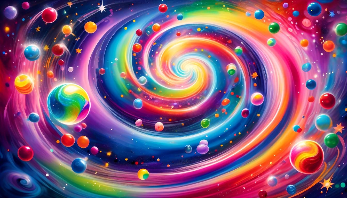 Rainbow Stars in Dreamy Surrealist Style