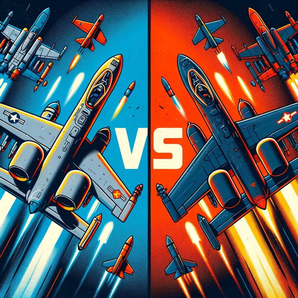 Su-25 vs A-10 Warthog Aerial Combat