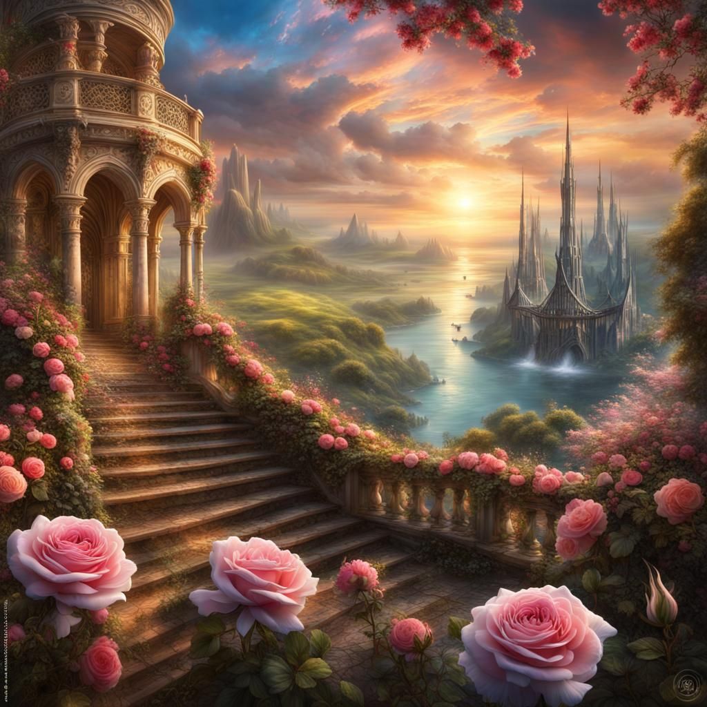 heavenly world of avalon roses magical world of mystical colours and elves of glory and joy and immortality