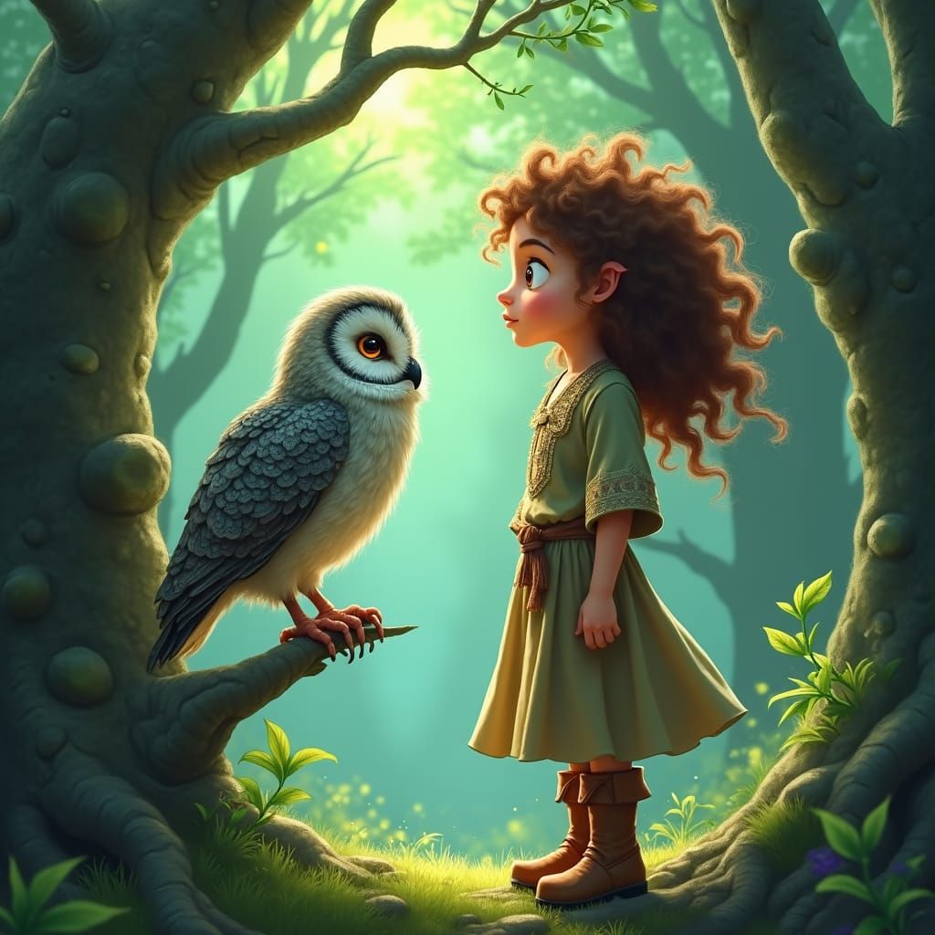 Enchanted Forest: Girl Learns Mystical Breathing Technique