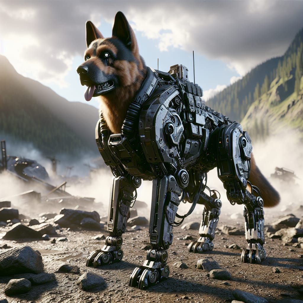 Jaxx-318 Master Chief's Side Kick! A cybernetic German Sheph...