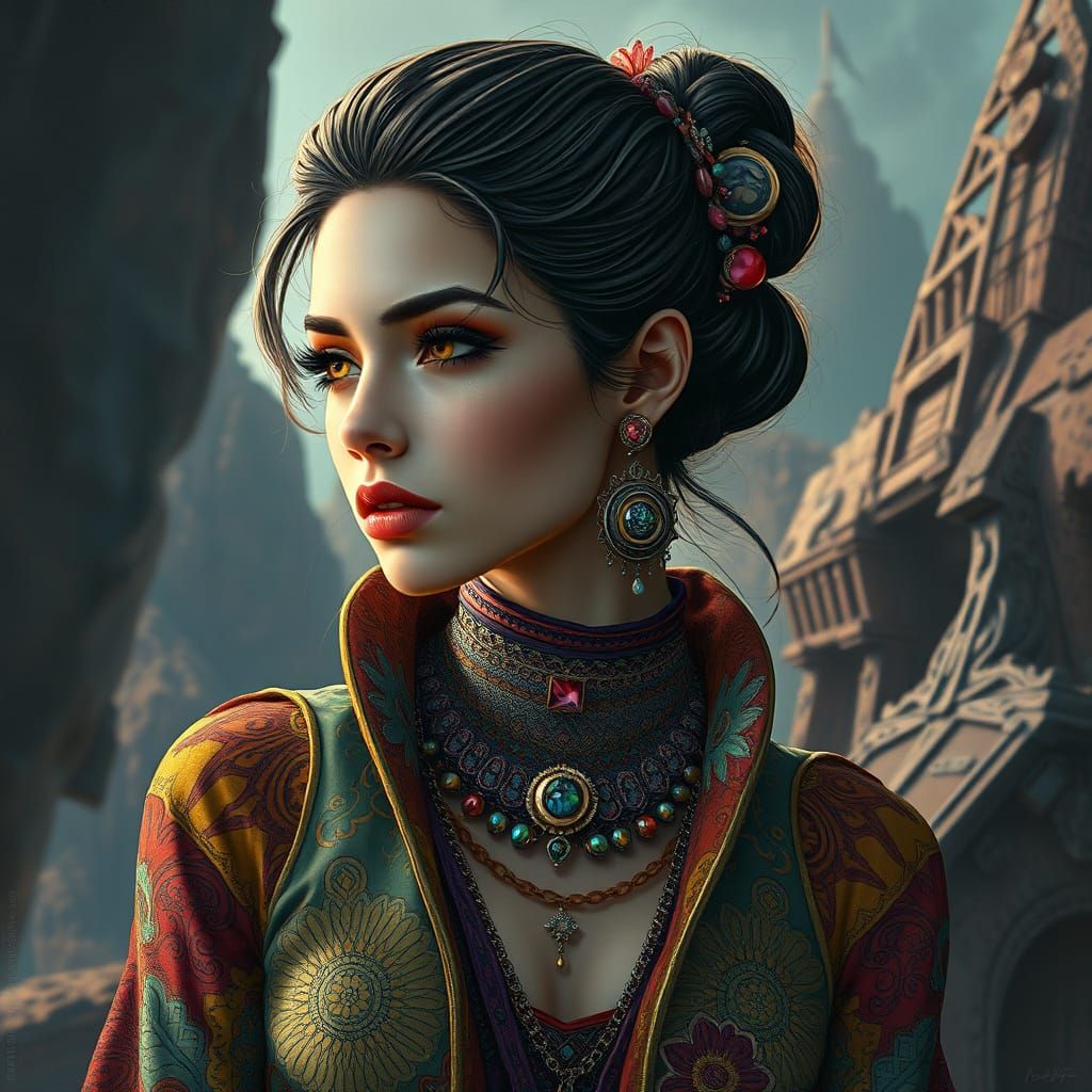 Hyperrealistic Portrait with Intricate Details and Charcoal ...