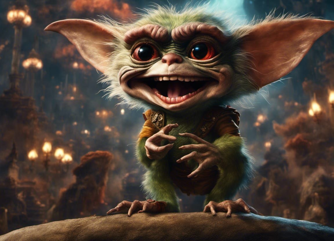Gremlin Opera Singer in Dramatic Digital Painting