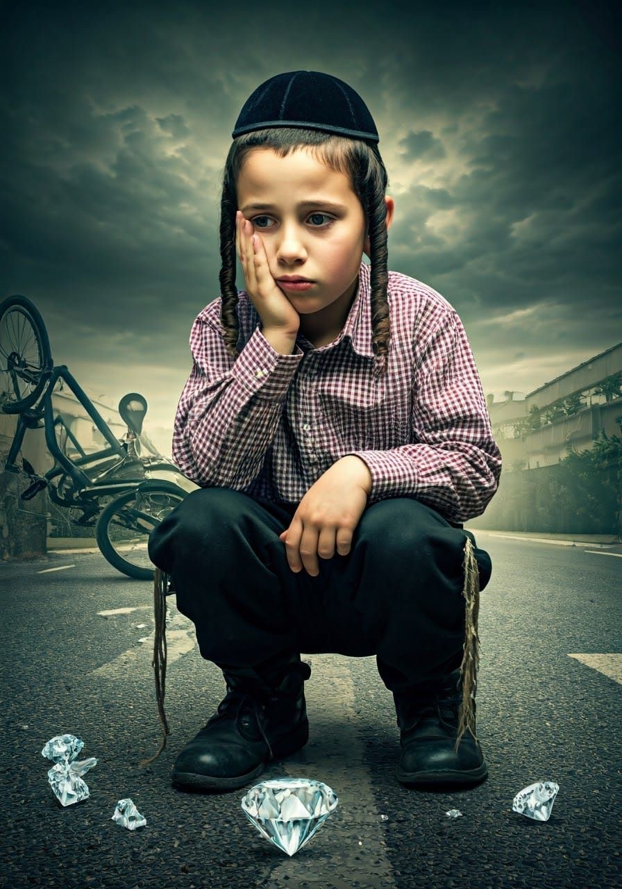 Haredi Jewish Boy Reflects on Bicycle Accident in Traditiona...