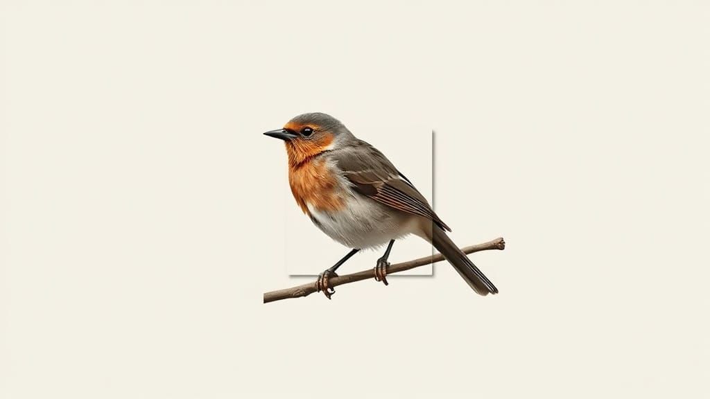 Surrealist Bird Portrait in Geometric Minimalism