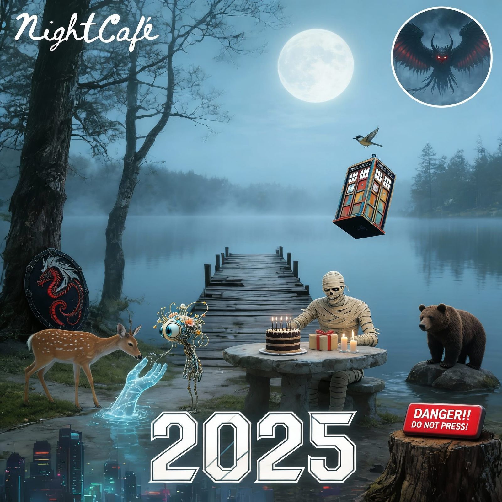 AI Art Collage: NightCafe Creations of 2025