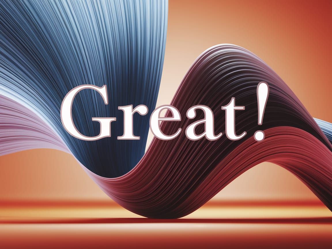Elegant Filaments Form the Word Great in a Rich Fantasy Land...