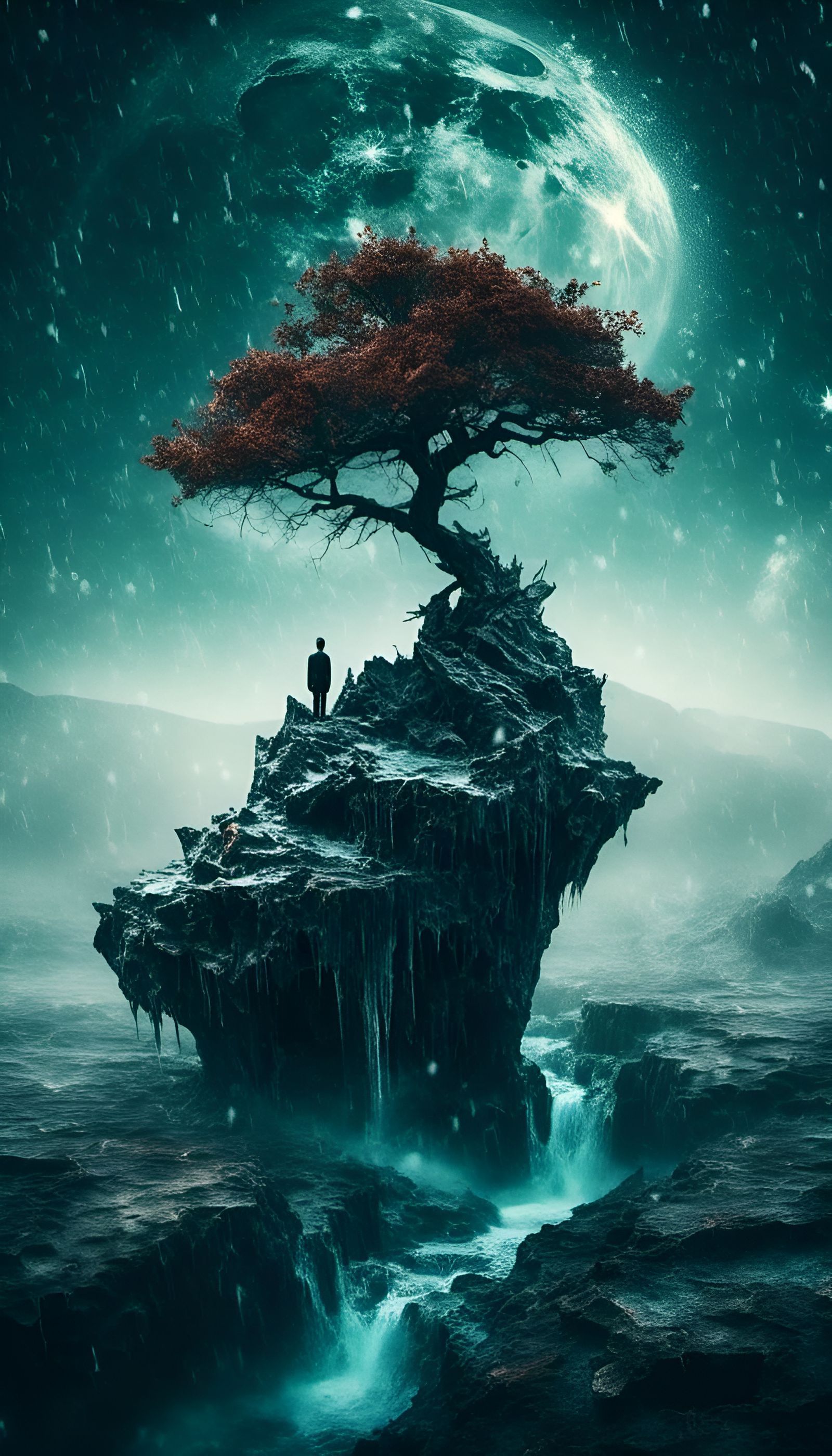 Bonsai Tree in Space Dreamscape