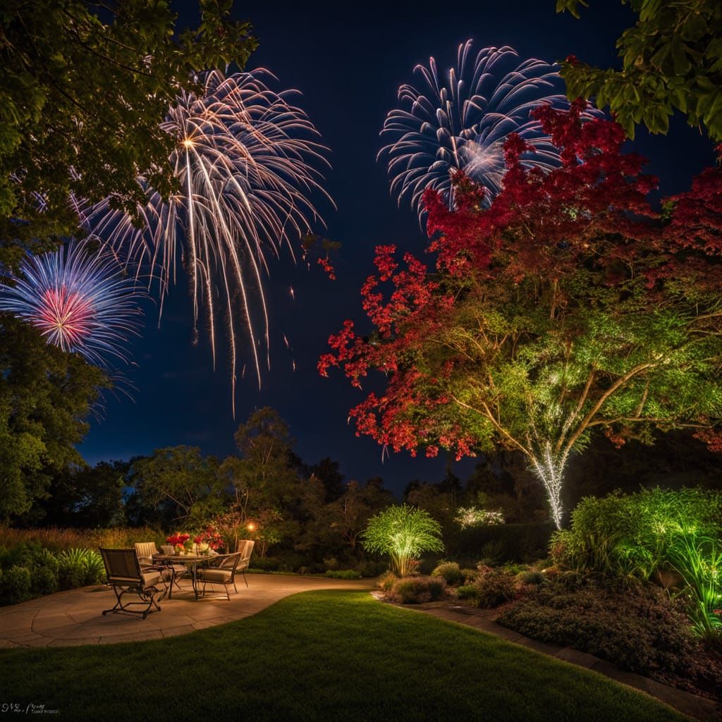 Fireworks celebrating the new year