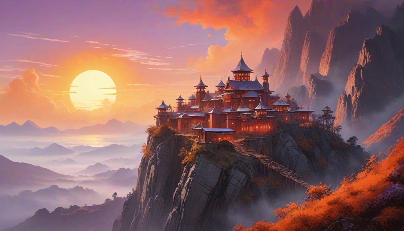 Surreal Art Deco Cityscape Rises from Ancient Cluster