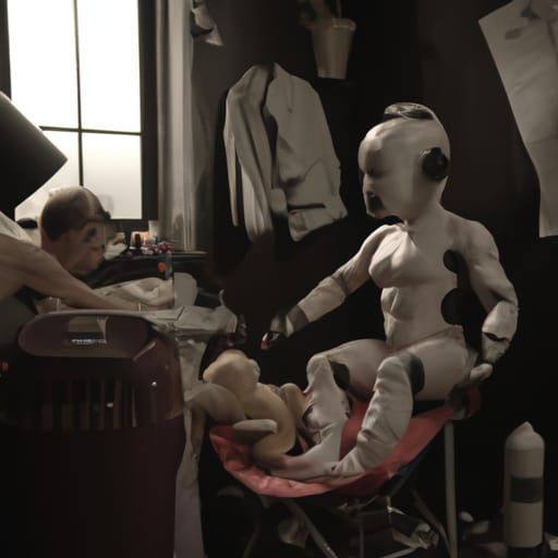 Cyborg in Post-Apocalyptic Daycare: Film Noir Style