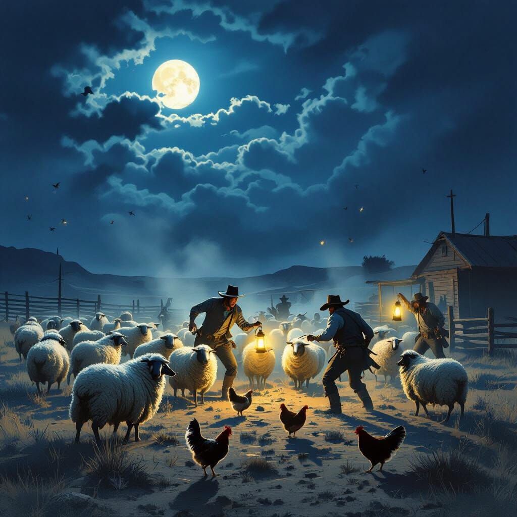 1877 Ranch Chaos: Lost Livestock and Lanterns in the Dark