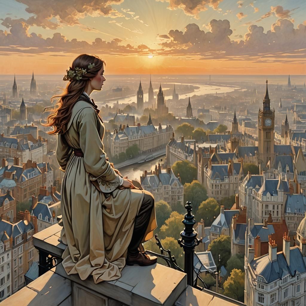 London Sunrise: Surreal and Romantic Art