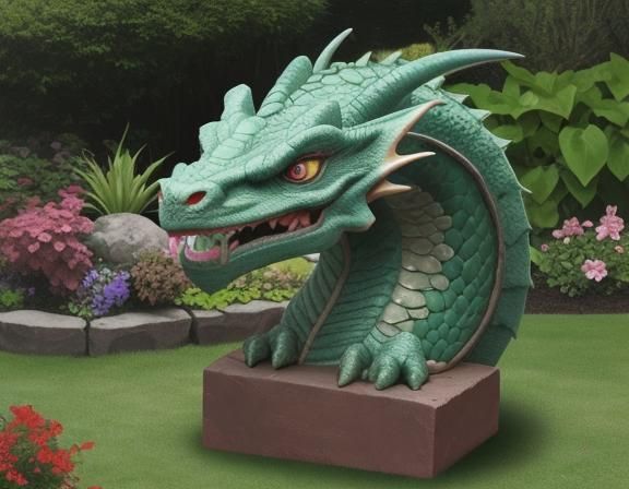 Dragon Head Garden Sculpture