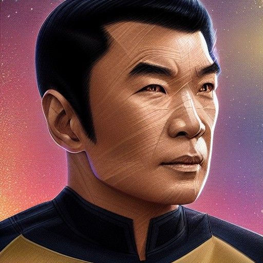 Sulu Portrait in Hyperdetailed Digital Art Style