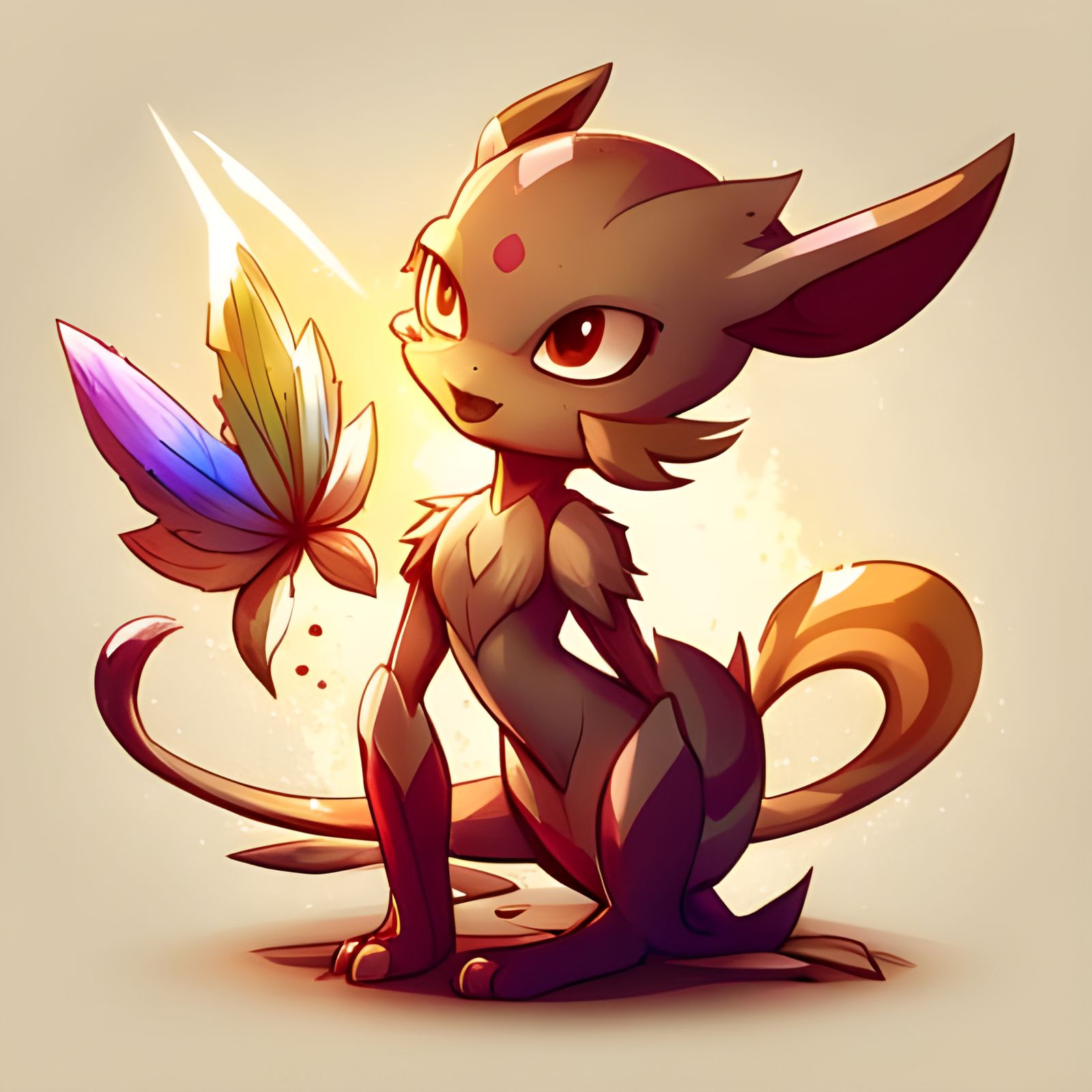 Detailed Chibi Mewtwo Splash Art