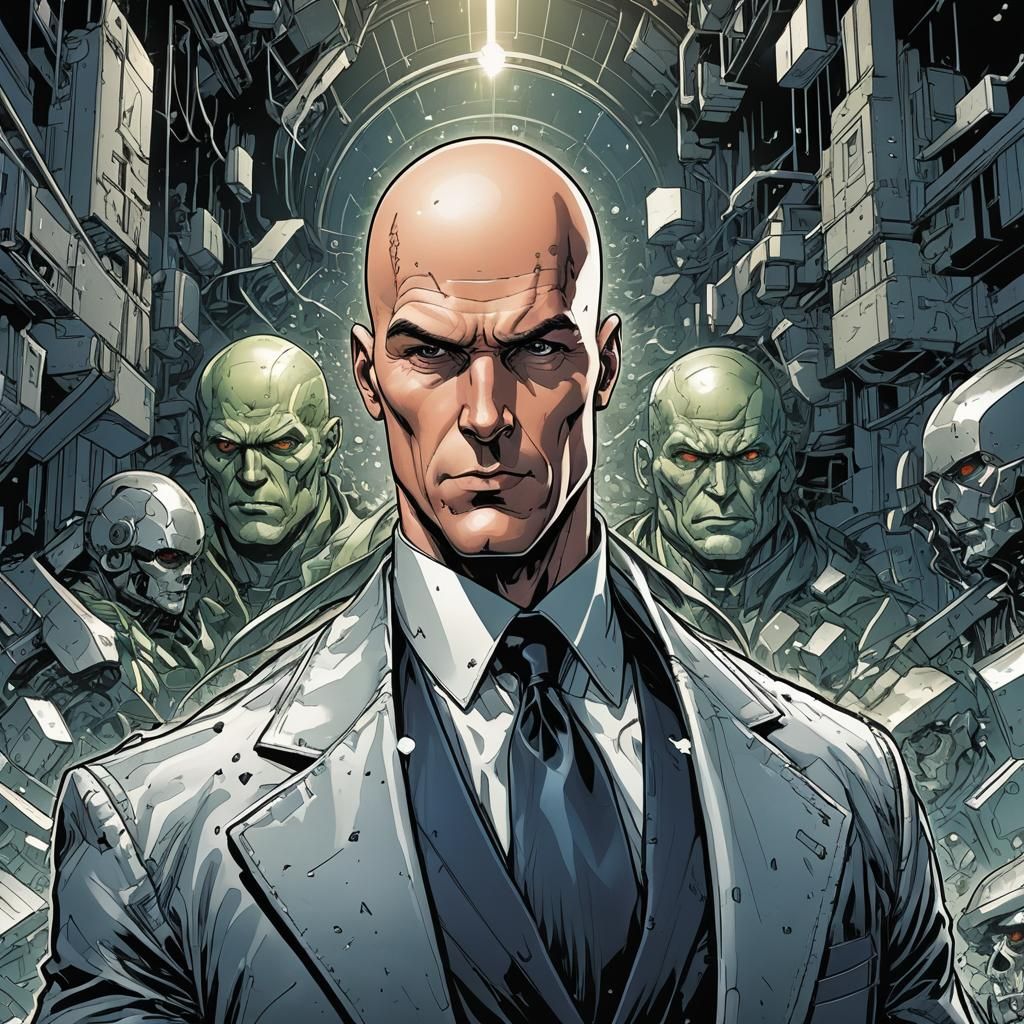 Lex Luthor in Comic Book Art Style