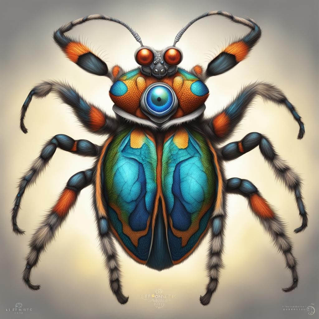 Exoplanet Lifeforms: Peacock Butterfly and Spider Concept