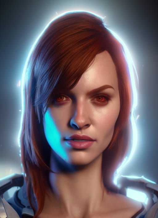 Beautiful Woman in 3D Fantasy Art