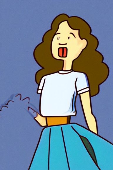 Friendly Moth Person in Cartoon Style