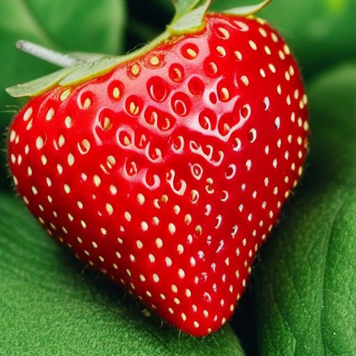 Hyperrealistic Heart-Shaped Strawberry Macro Portrait
