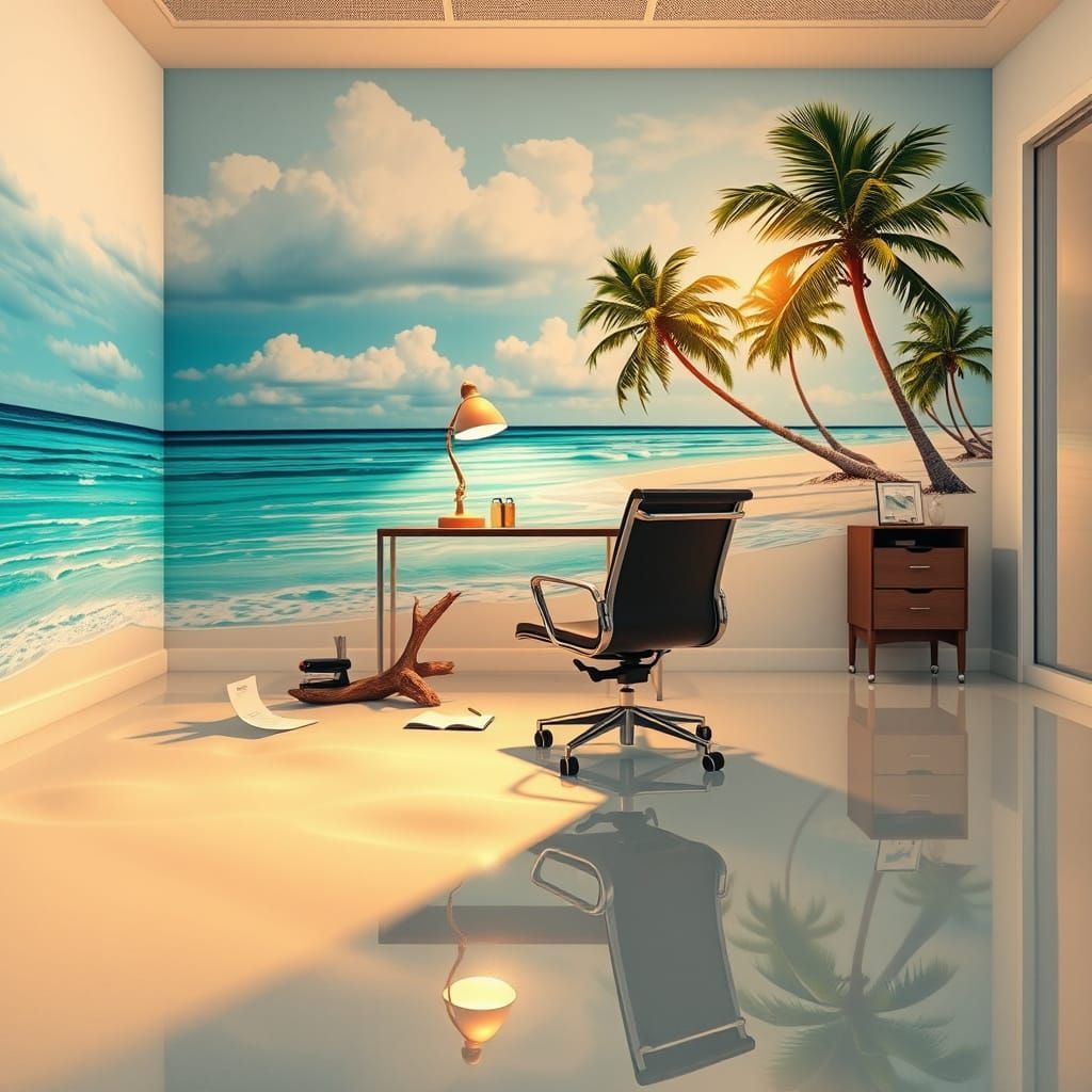 Tranquil Tropical Oasis Overflows into Modern Office Space